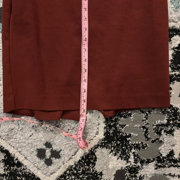 BCBGMaxAzria Black and Burgundy Long Sleeve Dress with Faux Leather Bodice - Picture 8 of 10